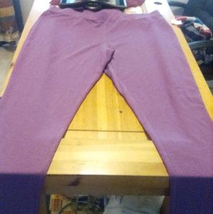 Womens Purple Pull On Leggings